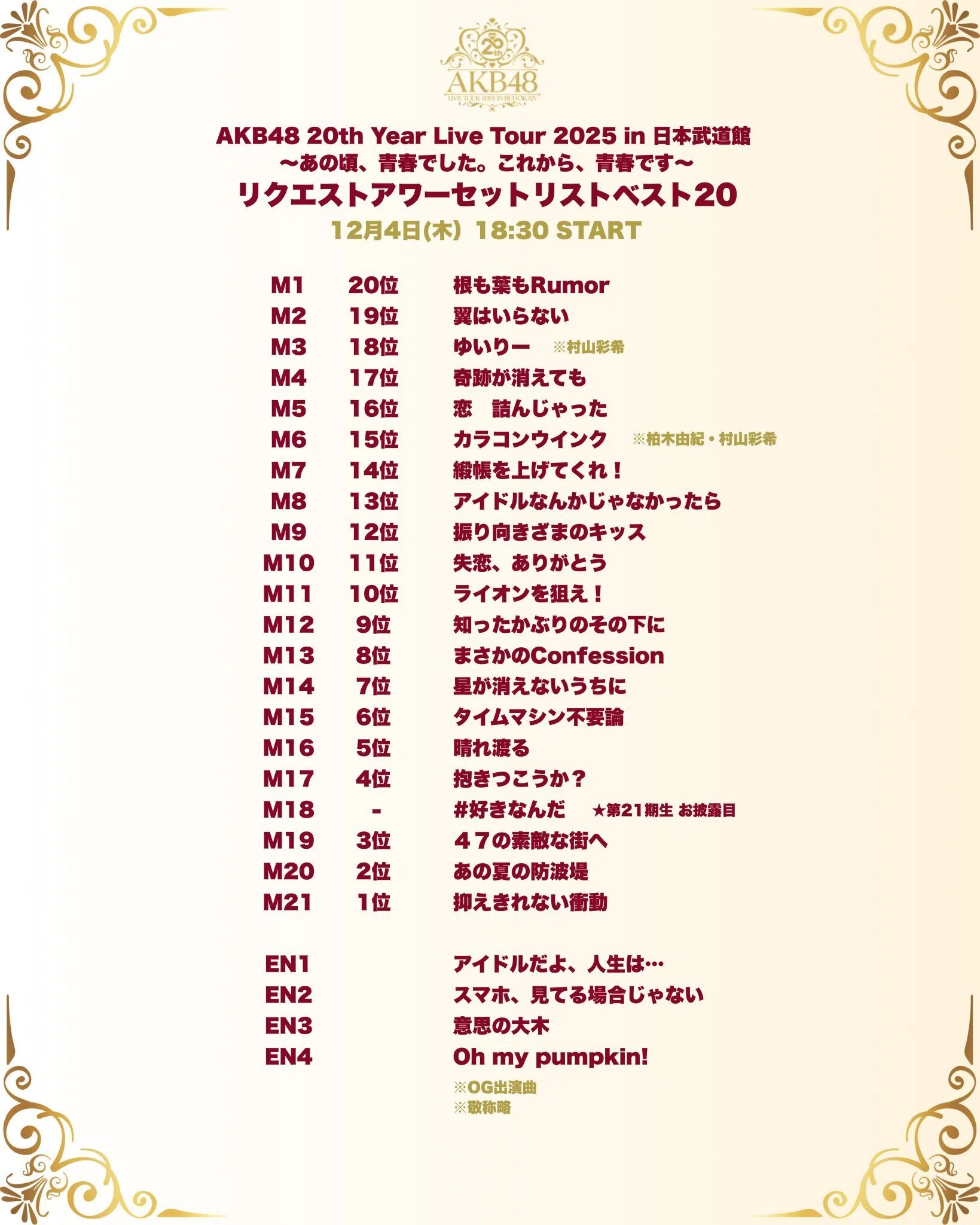 AKB48・20周年コンサート/リクアワ】『好きシーンTOP10』【ガチ感想