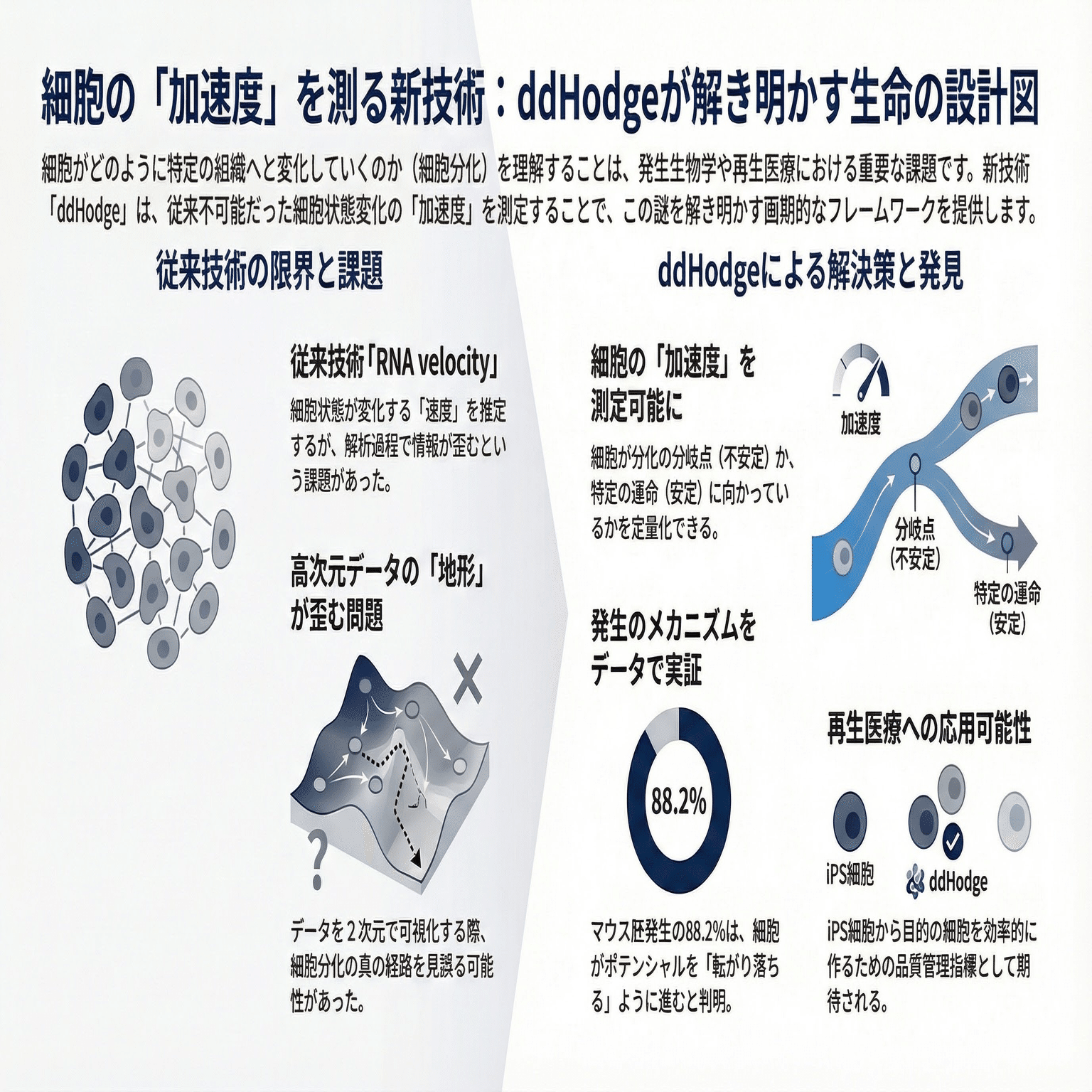 細胞の「加速度」を測る新技術：ddHodgeが解き明かす発生の秘密｜福岡 浩二