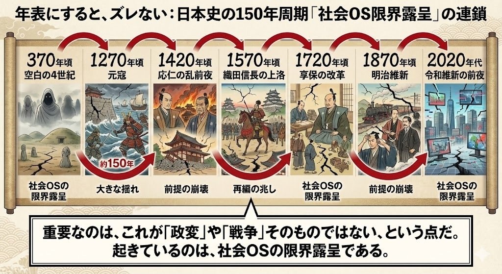 日本史は150年周期で動いている―― 転換点は、なぜ毎回“同じ顔”をして