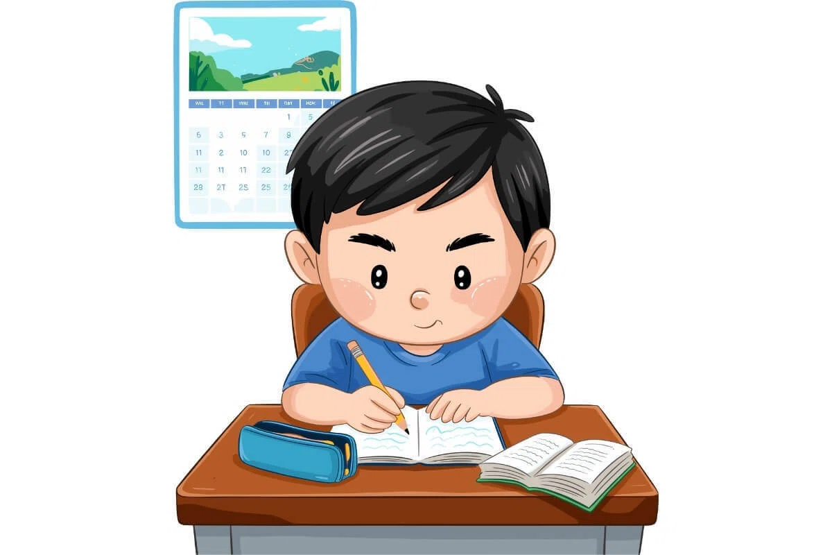 勉強を頑張っている子