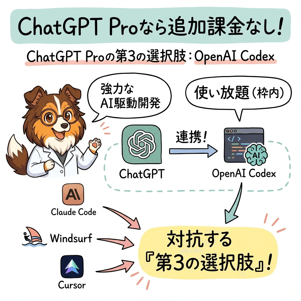 2026年最新】今こそOpenAI Codex。ChatGPT Plus/Proユーザーなら「第3