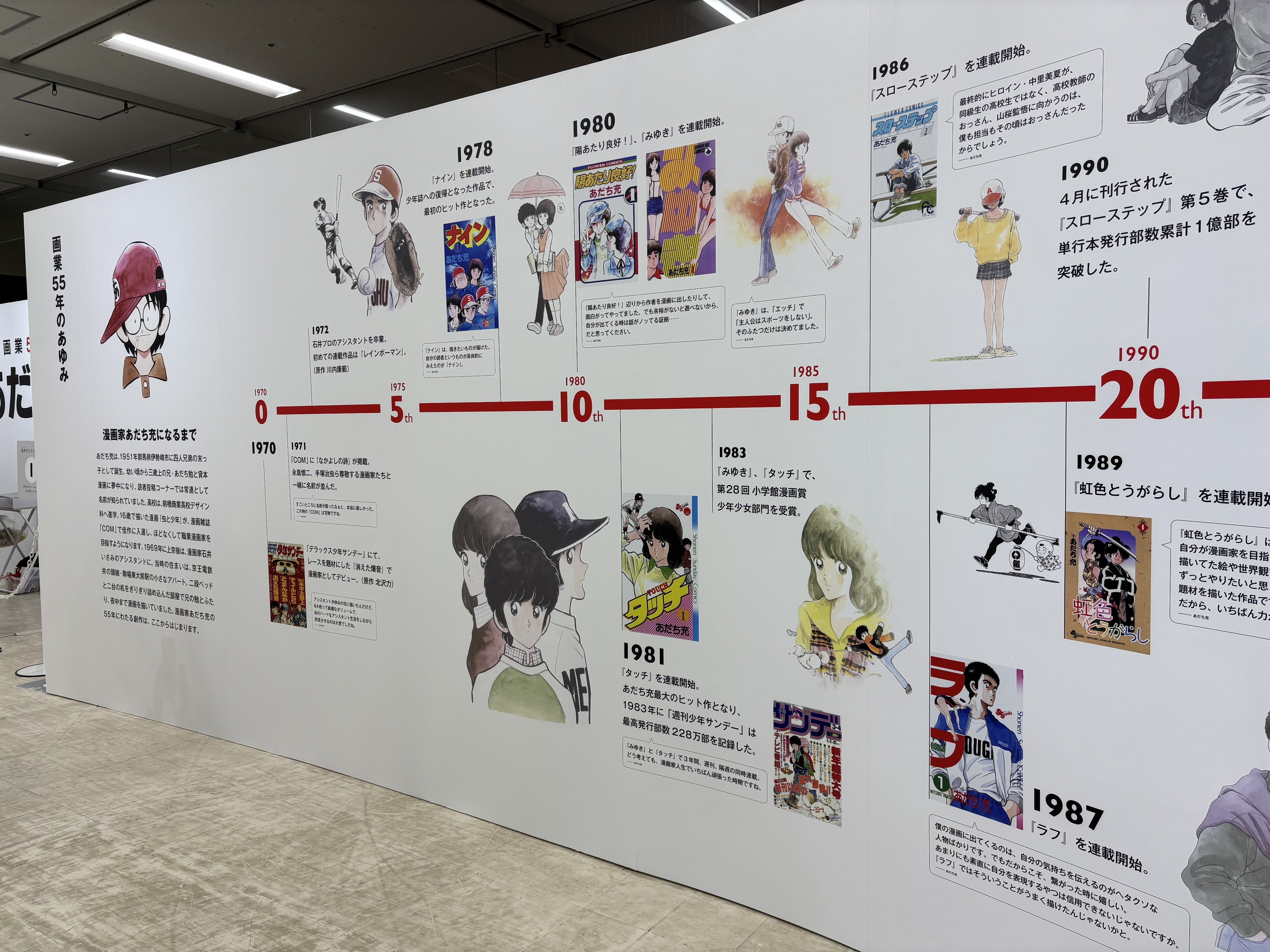 あだち充展に行ってきた話【画業55周年 特別企画！】｜三野誠子