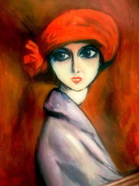 一日一絵（42）キース・ヴァン・ドンゲン作品を描く。｜都志良三