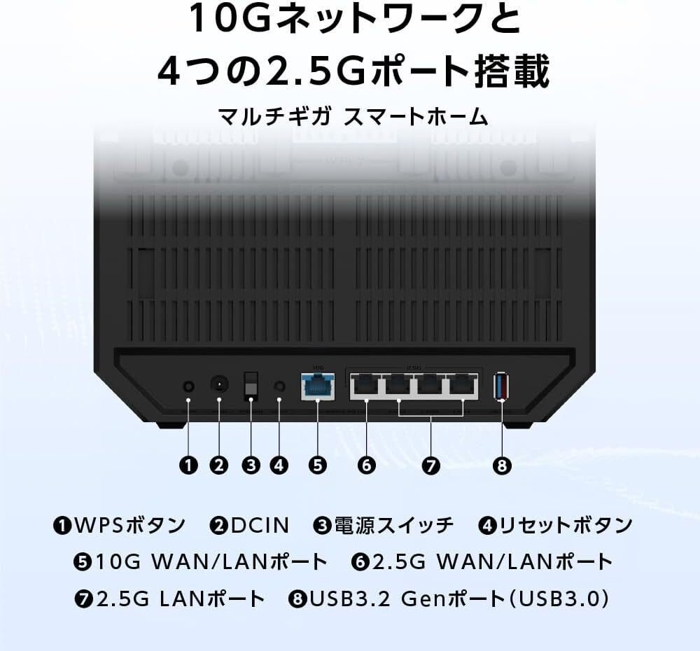 ASUS wifi7 ルーター RT-BE92U　　　10GBポート ASUS RT-BE92U｜WiFi 7｜ASUS USA