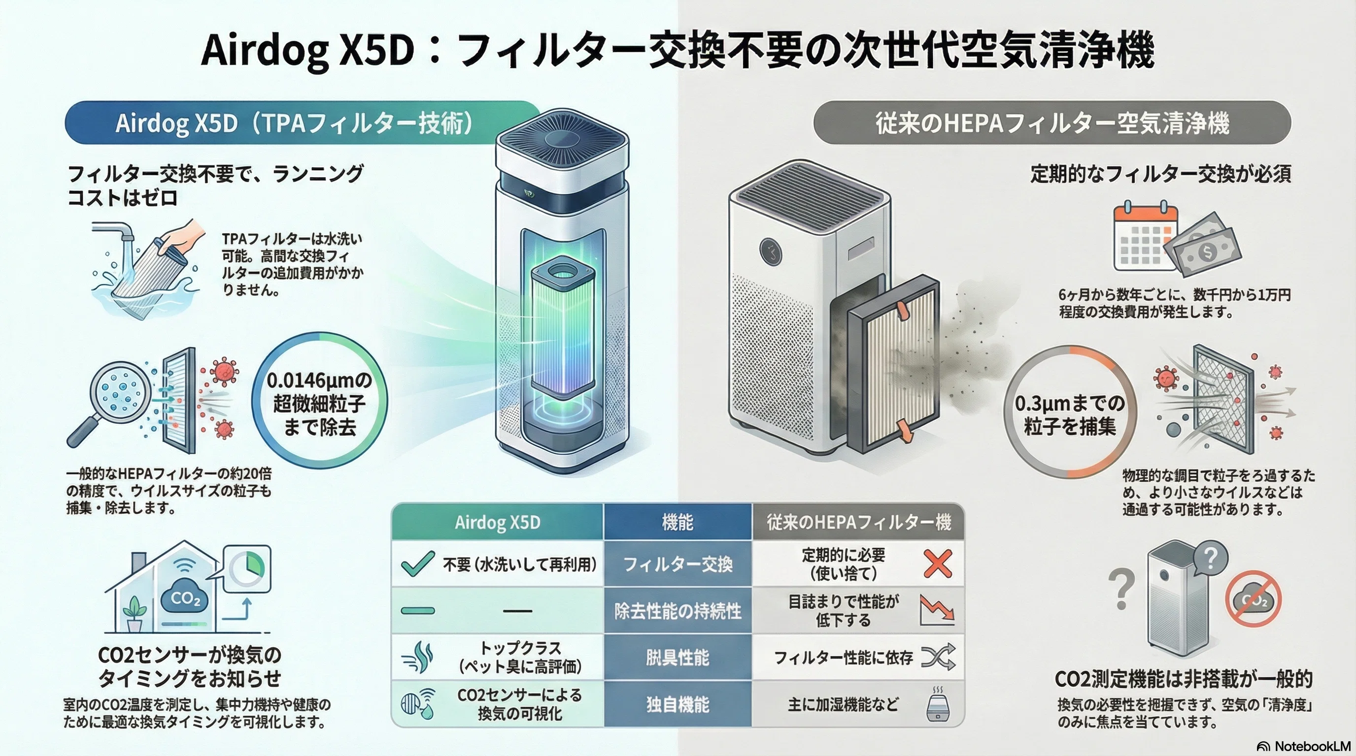 漫画レビュー｜空気清浄機の常識が変わる！Airdog X5D、これ一台で家族