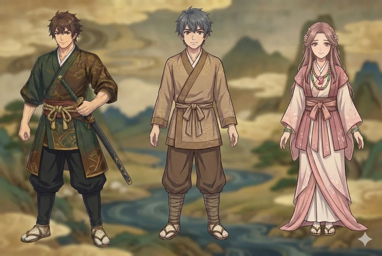 AIイラスト日本神話｜7．スサノオからオオクニヌシへの系譜｜ほぼ63世