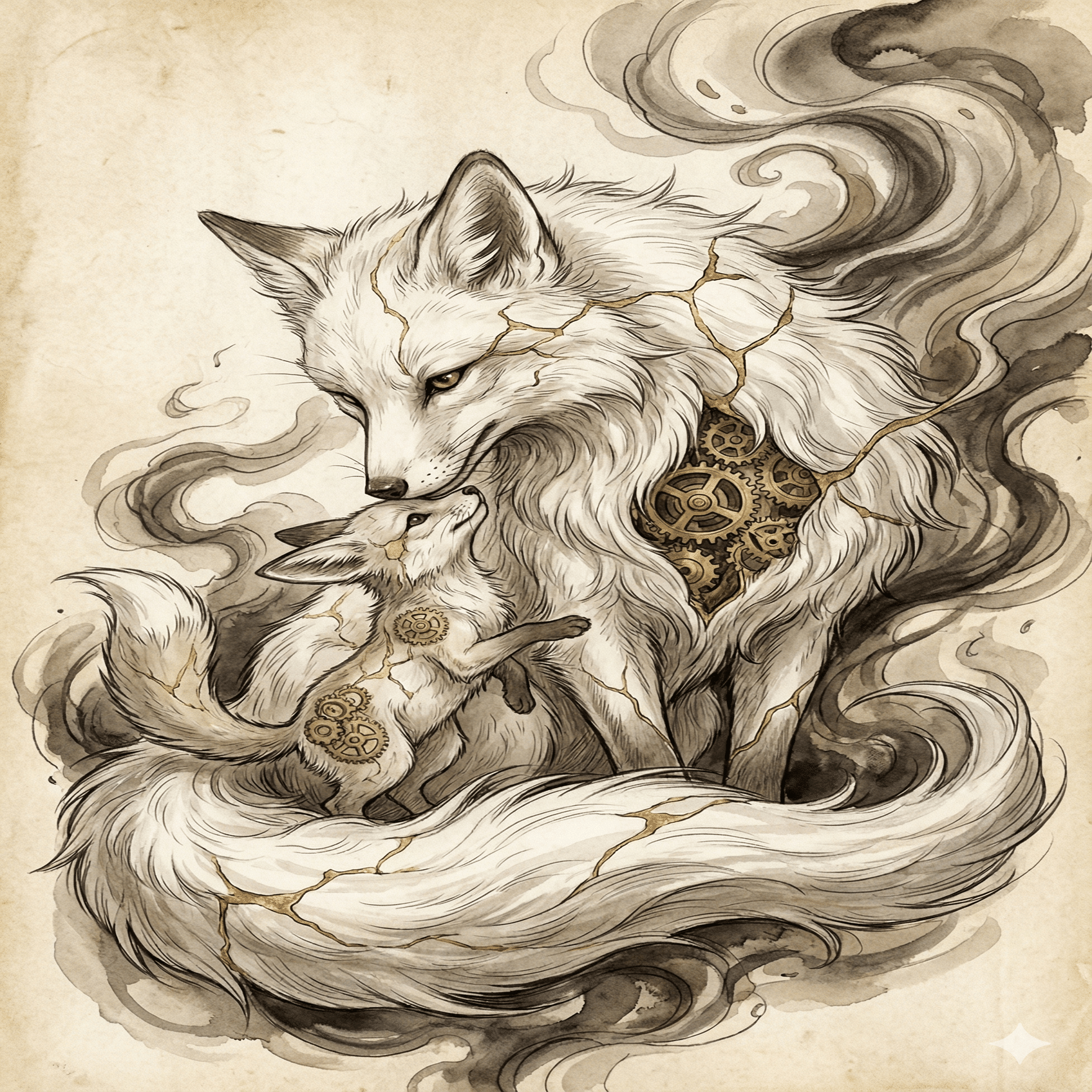 ⭐︎狐⭐︎ 朝霧の中からひょっこり現れた #十字狐 #crossfox #北海道ミライノート