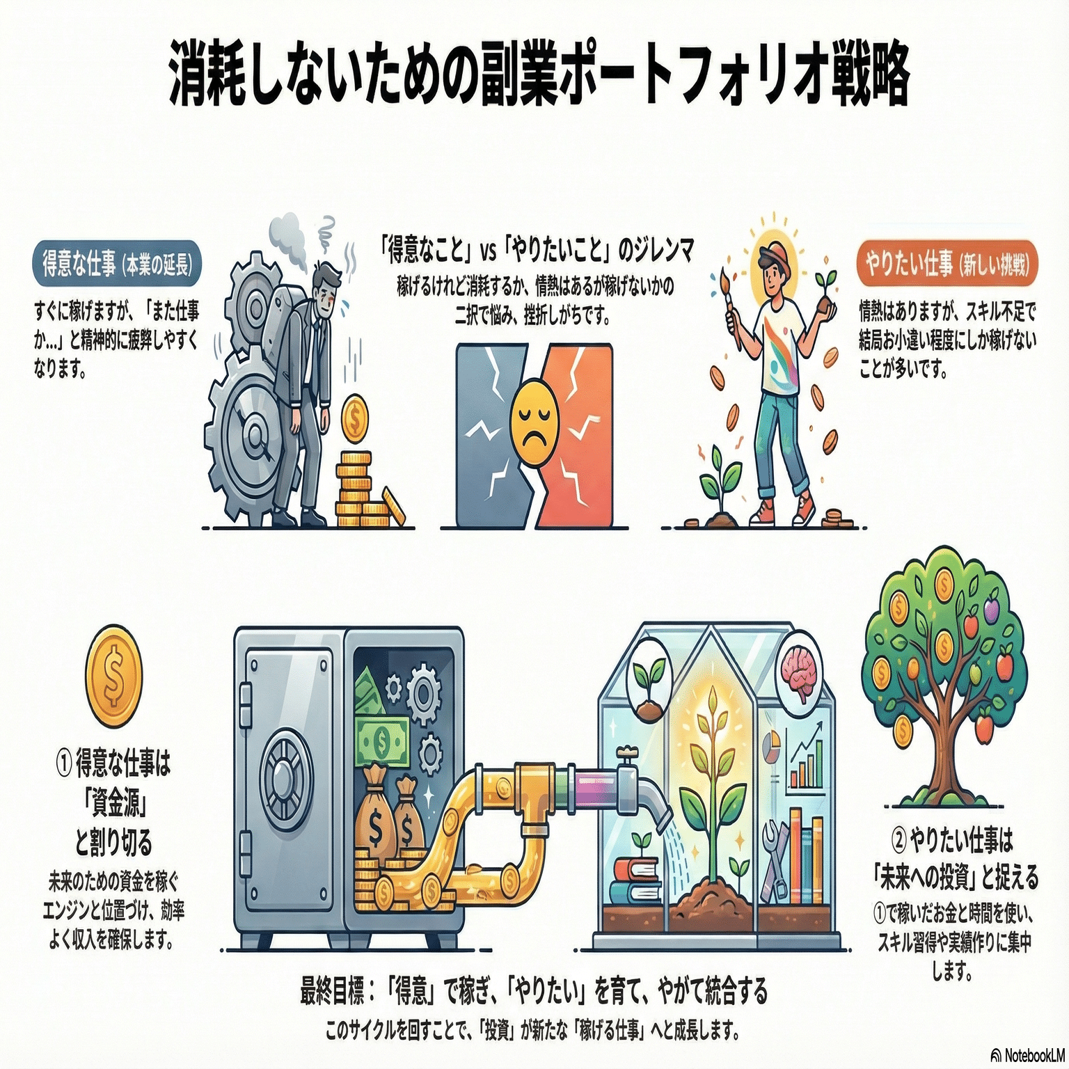 20代・30代の副業論】「稼げる仕事」と「やりたい仕事」、どっちを選ぶ？消耗しないための“ポートフォリオ戦略”｜ディテールキャリア