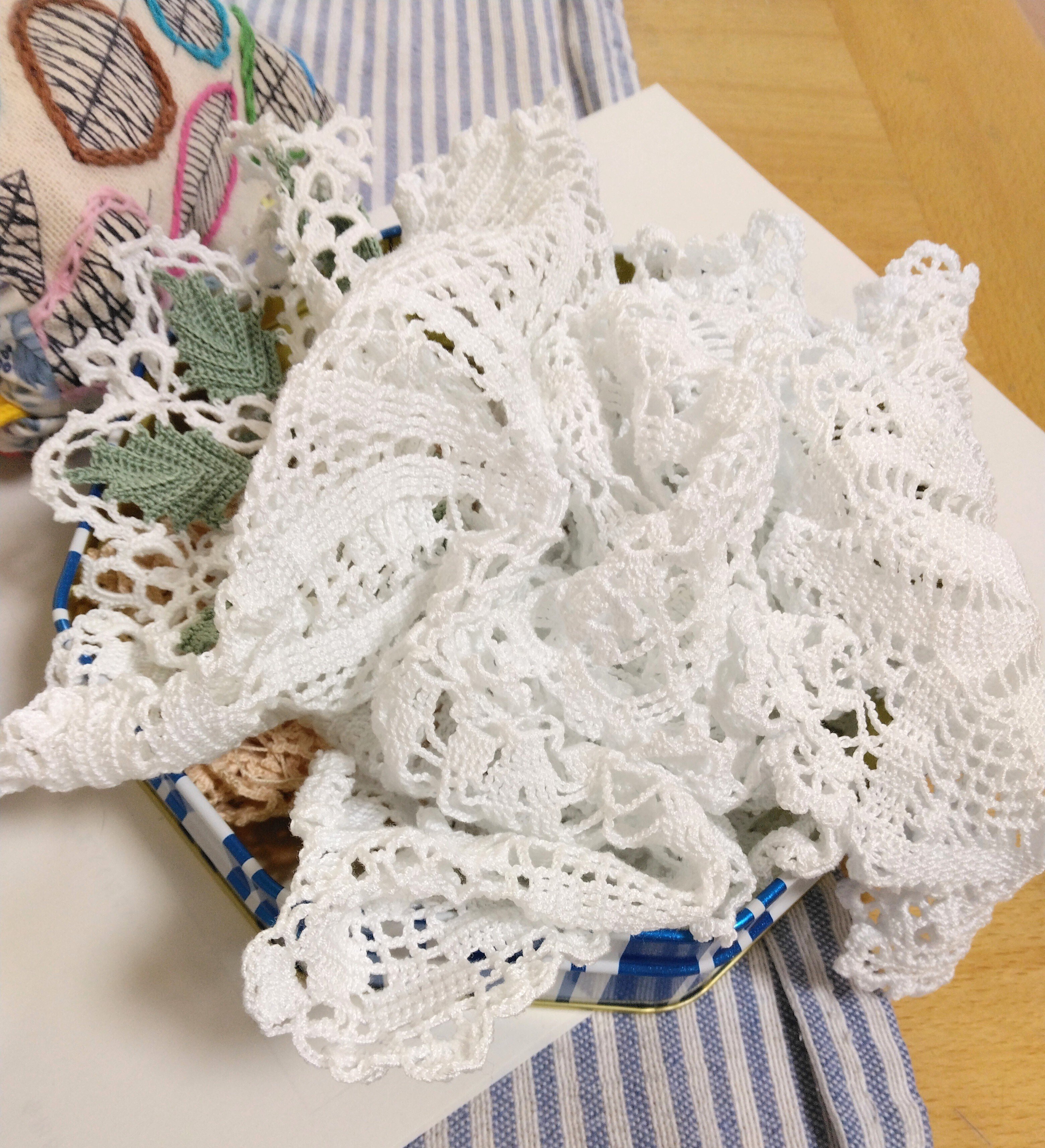 クロッシェレース 帰省のお供はやっぱりクロッシェレース。｜owarimao