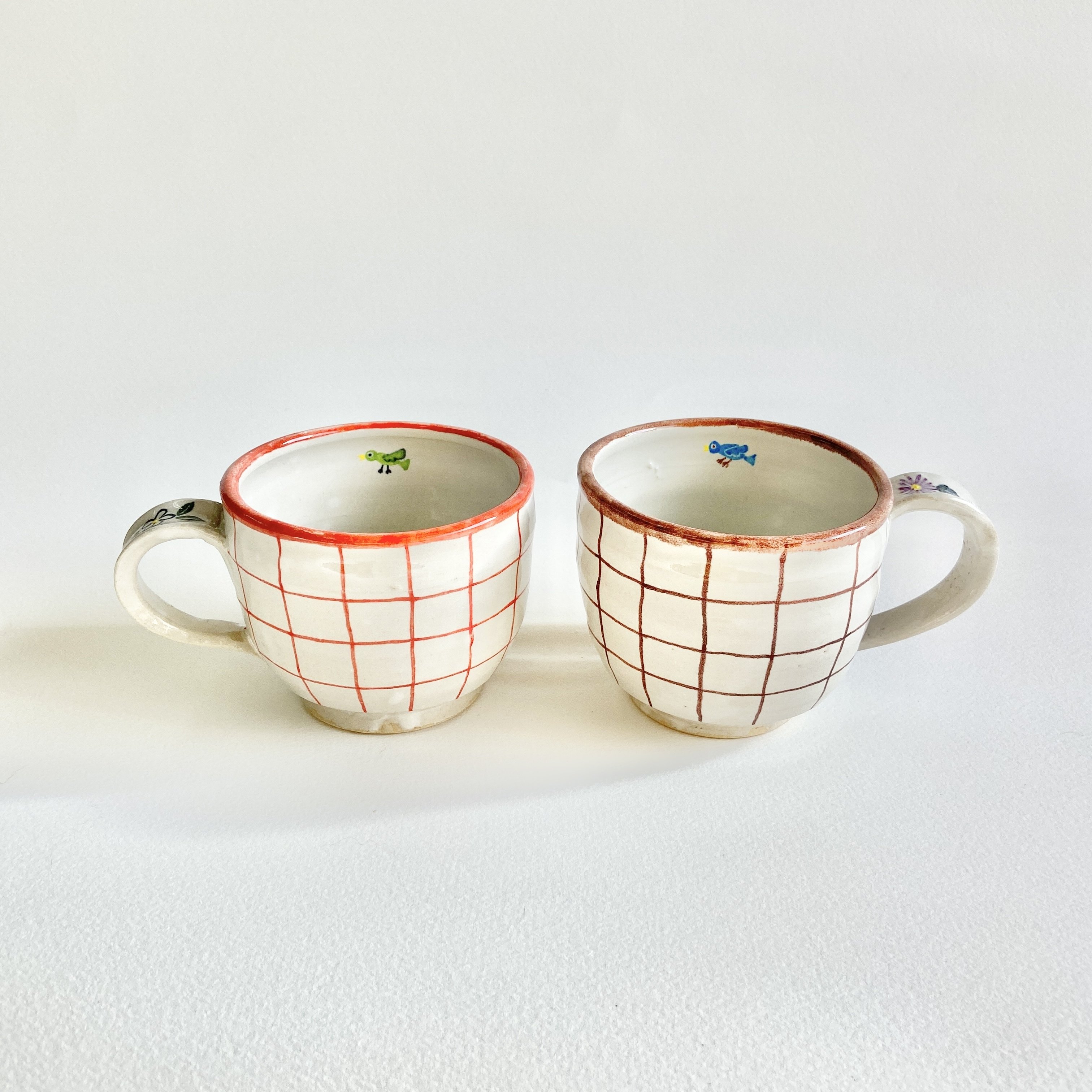 昨年末の制作：グラフチェックのマグ｜藍菖窯