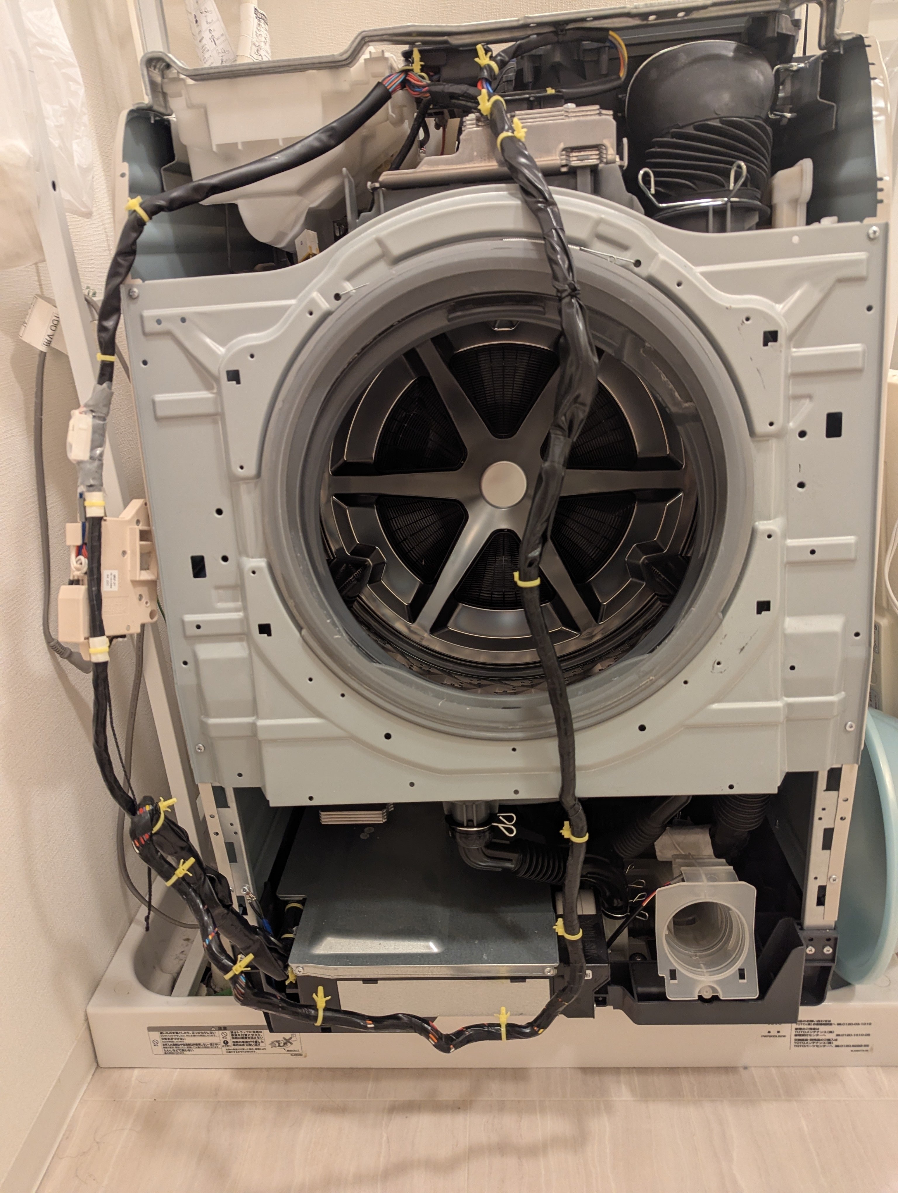 DIY】乾燥しない Panasonic 製ドラム式洗濯機を分解して清掃・修理