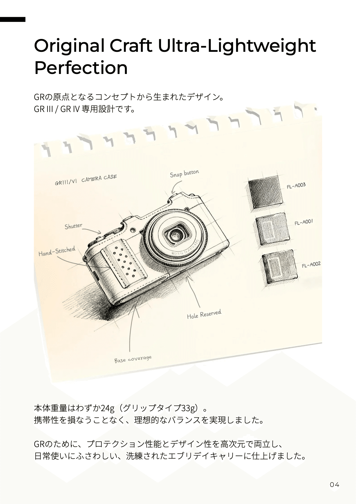 リコーGR専用ボディーケースが完成しました。｜Mr. Stone