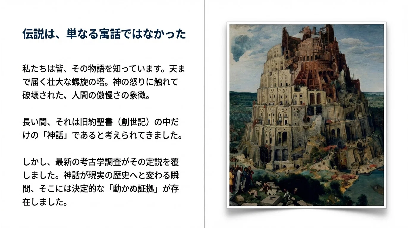 神話が現実になる瞬間。科学が証明した「バベルの塔」の正体と、2500年