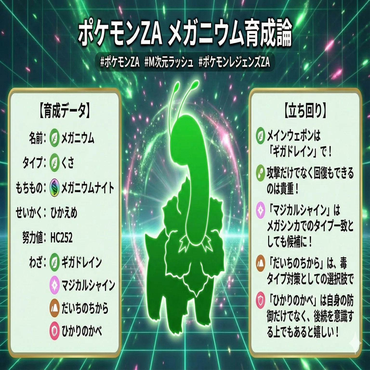 メガニウム 育成 論