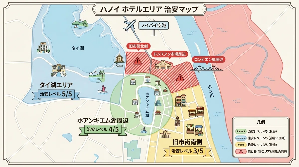 在住者解説|ハノイのおすすめホテルエリア3選【治安で選ぶ/2026年版】|「住んでる人に聞いてみた」編集部