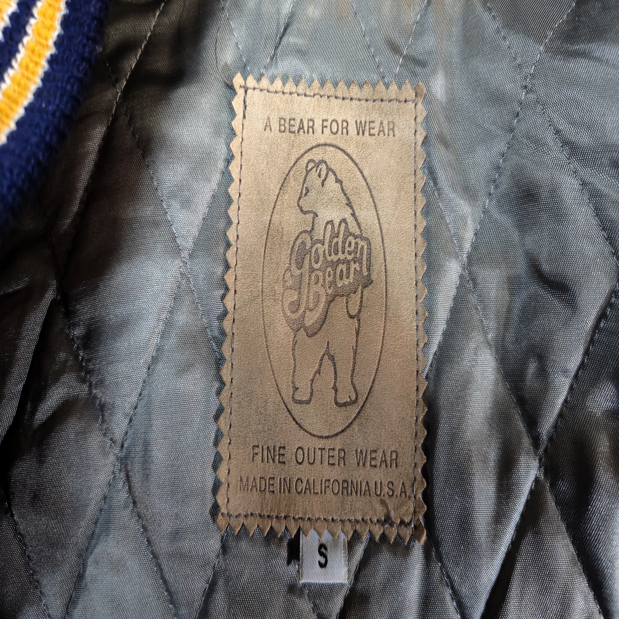 GOLDEN BEAR?の袖革スタジャンをレスキューした?CALIFORNIA?MADE IN 