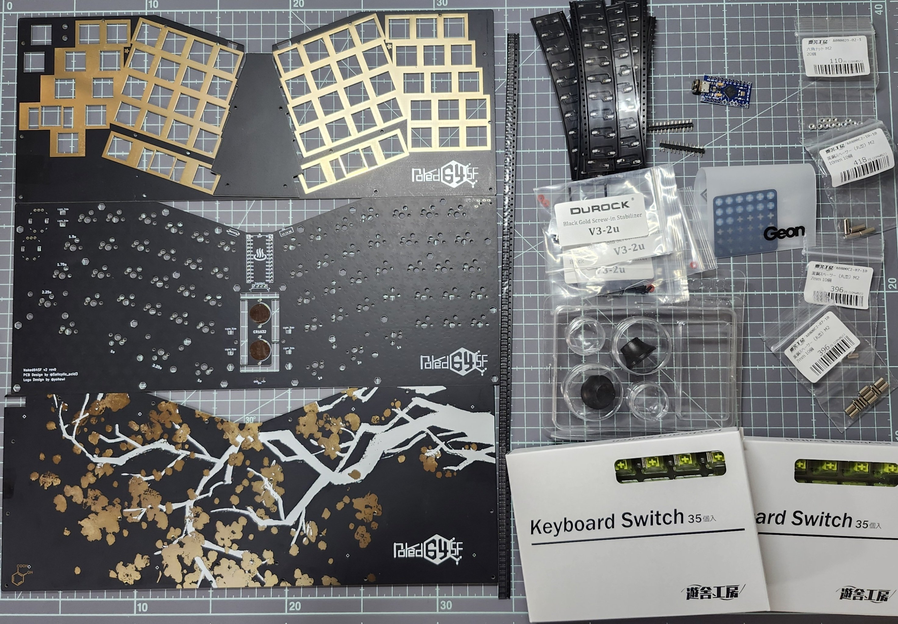 ビルドログ：Alice & Ortho配列「Naked64SF」自作キーボード（キット｜環