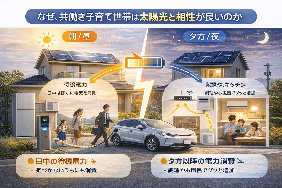 【共働き子育て世帯向け】太陽光発電は「節約術」ではなく“家計と暮らしを守る仕組み”|PNC株式会社