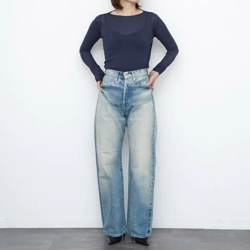 AURALEE】リピートにもおすすめSUPER HIGH GAUGE SHEER RIB BOAT NECK