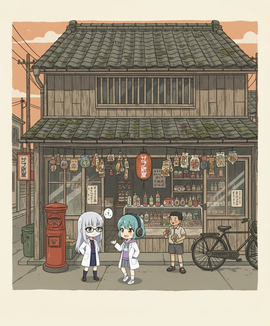 駄菓子屋とジェミ美とパイちゃん