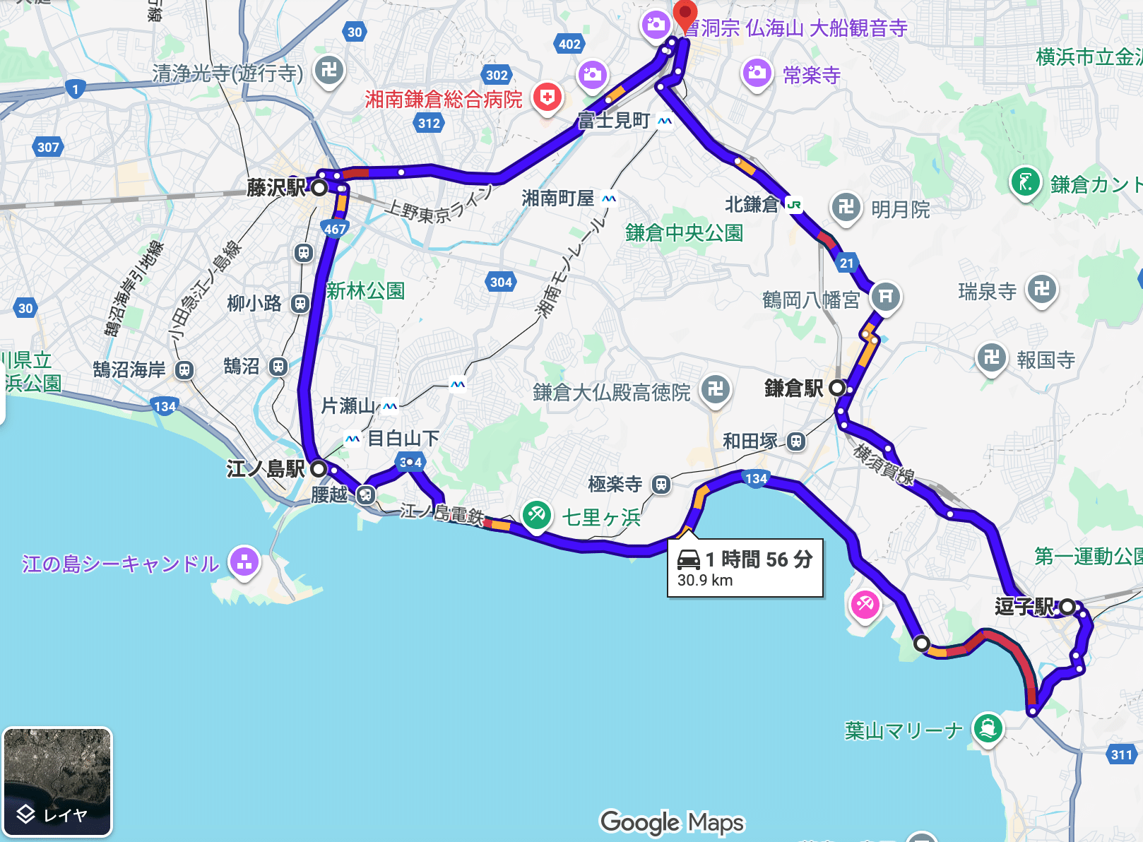 決まりました！鎌倉から〜大船駅から　トゥデイ　下取り車 ぶらり循環バスの旅】大船駅東口交通広場発・着「鎌倉湖畔循環」で大船