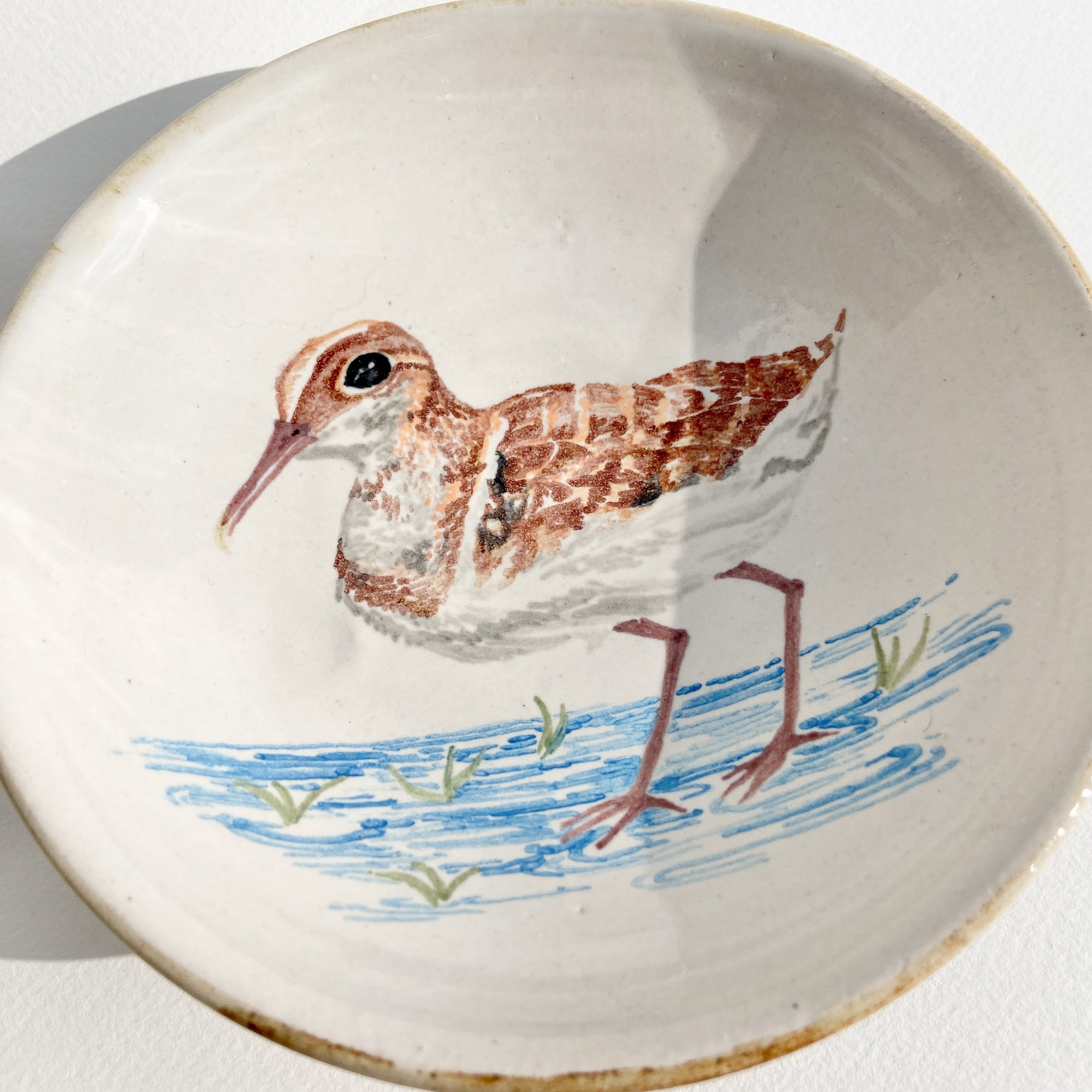 絵付けの小皿：野鳥たち｜藍菖窯