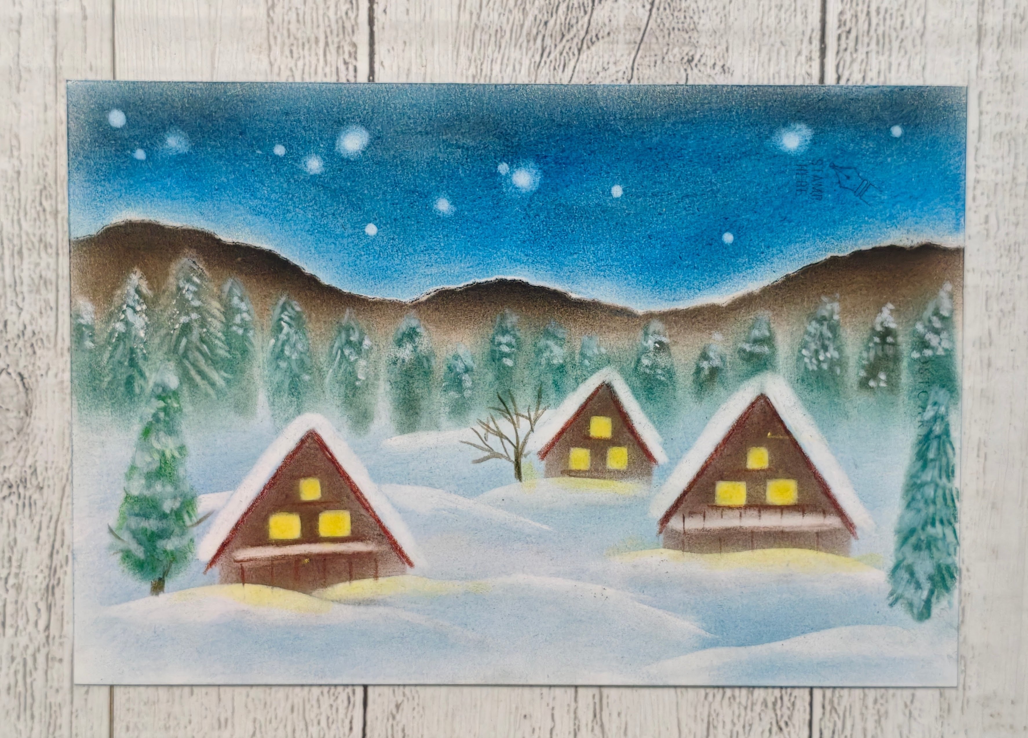 静かな冬景色に心をゆだねて ― 雪の白川郷とパステルアート｜成澤まり