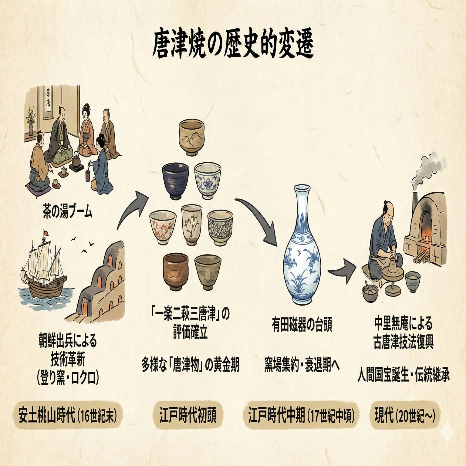 素朴で飾らない美しさ「唐津焼」の魅力 / 茶陶の世界⑤｜心と茶室。