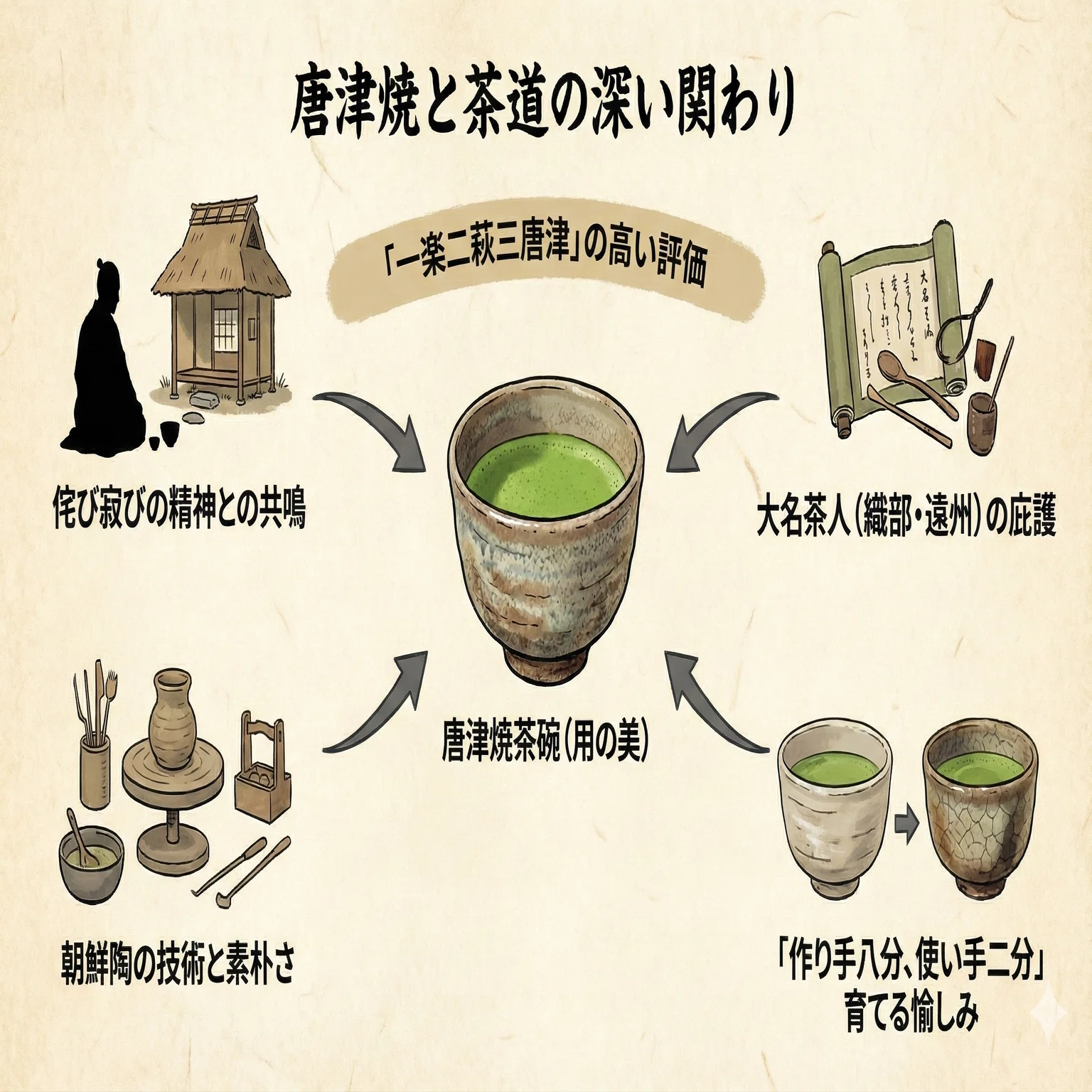 素朴で飾らない美しさ「唐津焼」の魅力 / 茶陶の世界⑤｜心と茶室。