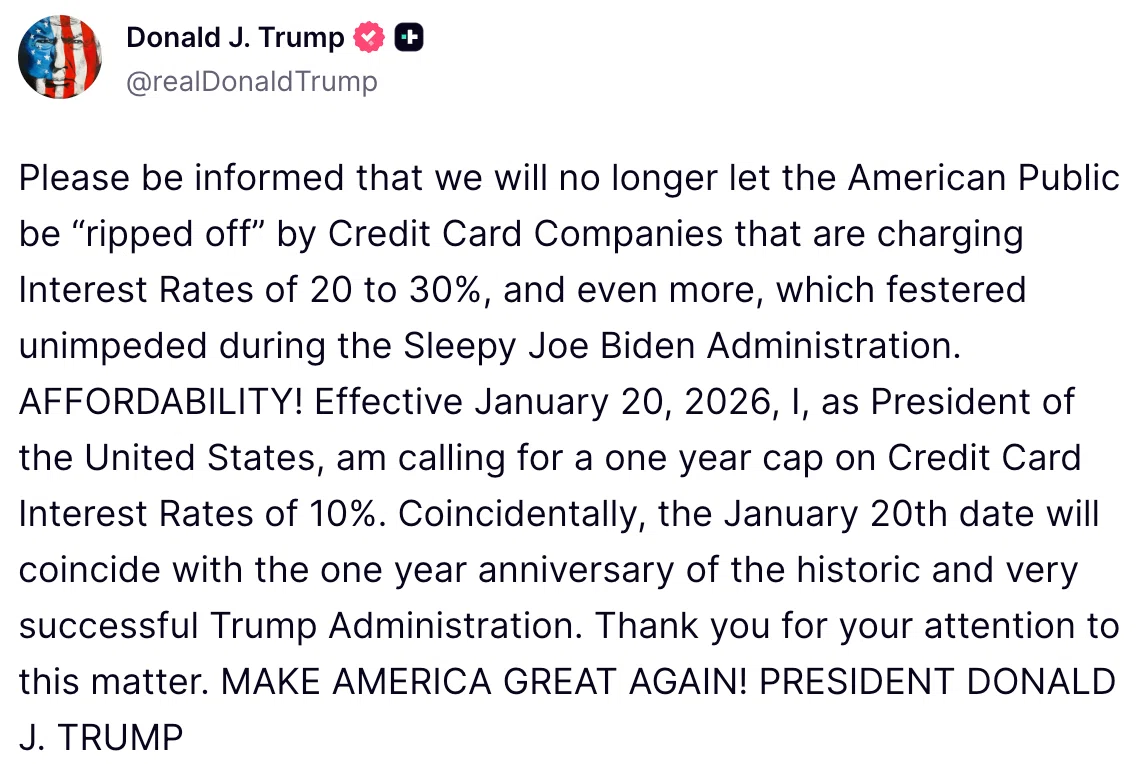 トランプ「クレカ金利10%上限」案——銀行収益への構造的影響とBNPLが
