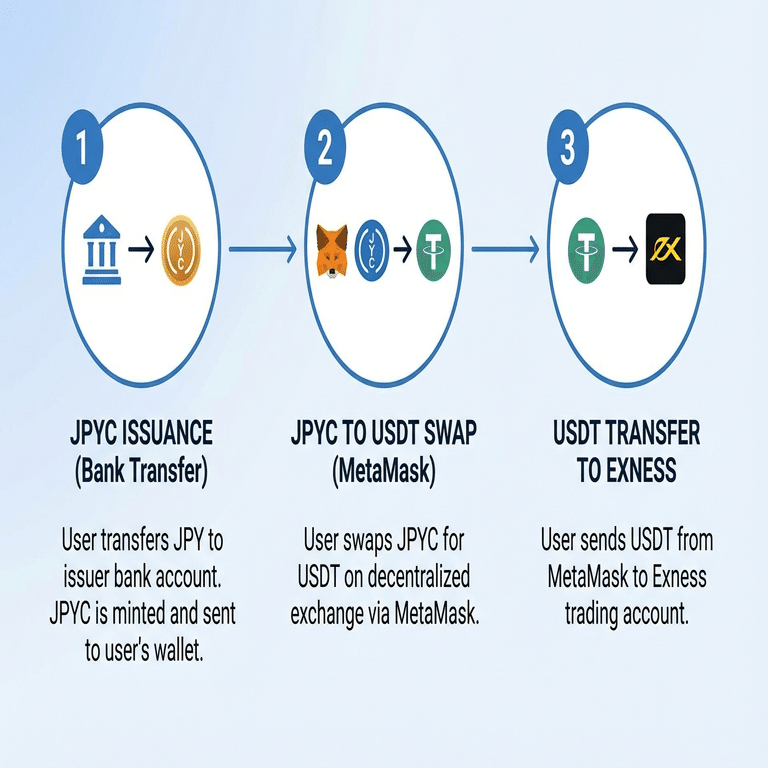 JPYC EX×海外FX使い方｜入出金を実際にやってみた結果｜EXNESS trader