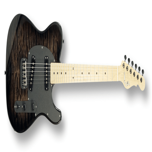 美しいキルテッド・メイプルが印象的な G&L USA カスタムショップ製