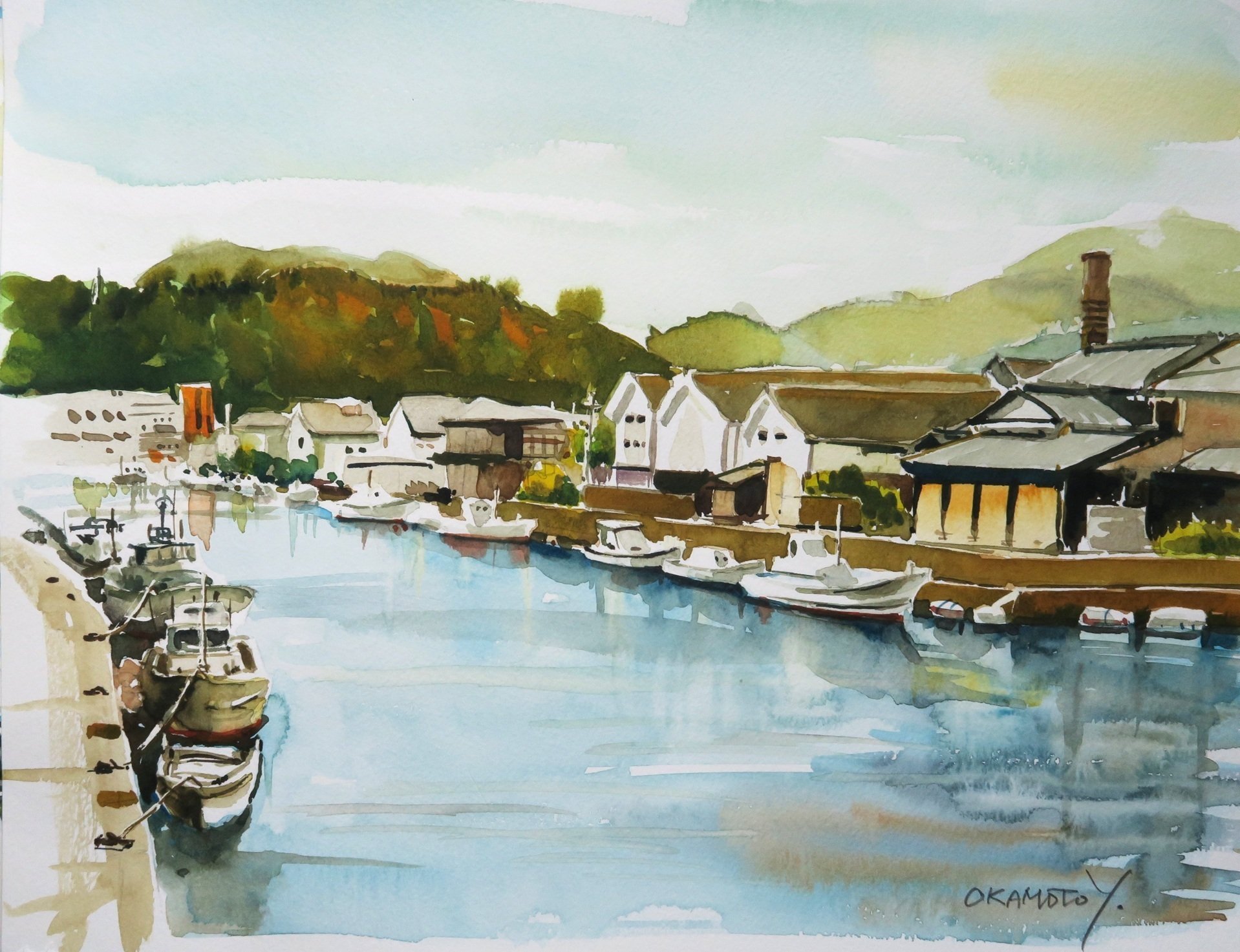 フグの女王とふしぎ池/海辺の水彩画｜海の音 - umi no oto - by FURUNO