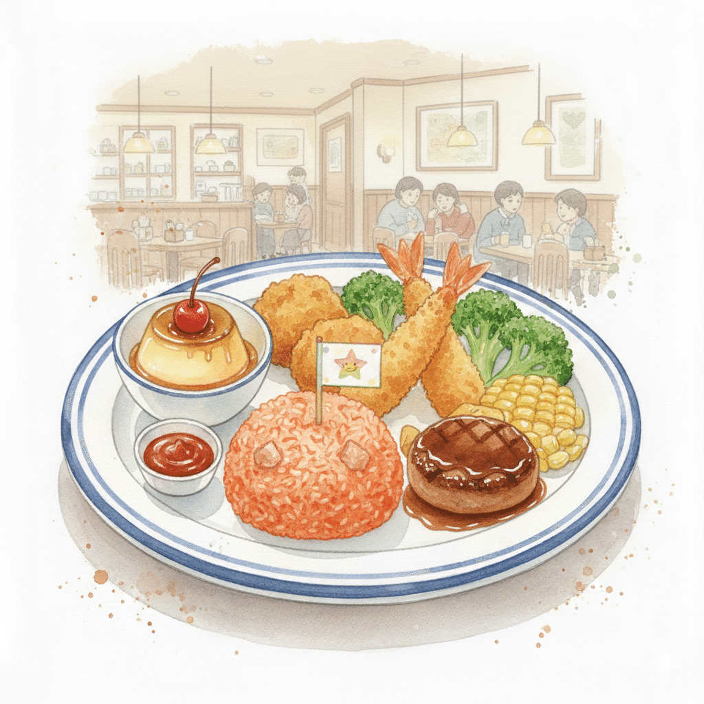AIイラストで遊ぼう「お子様ランチ」｜アサ