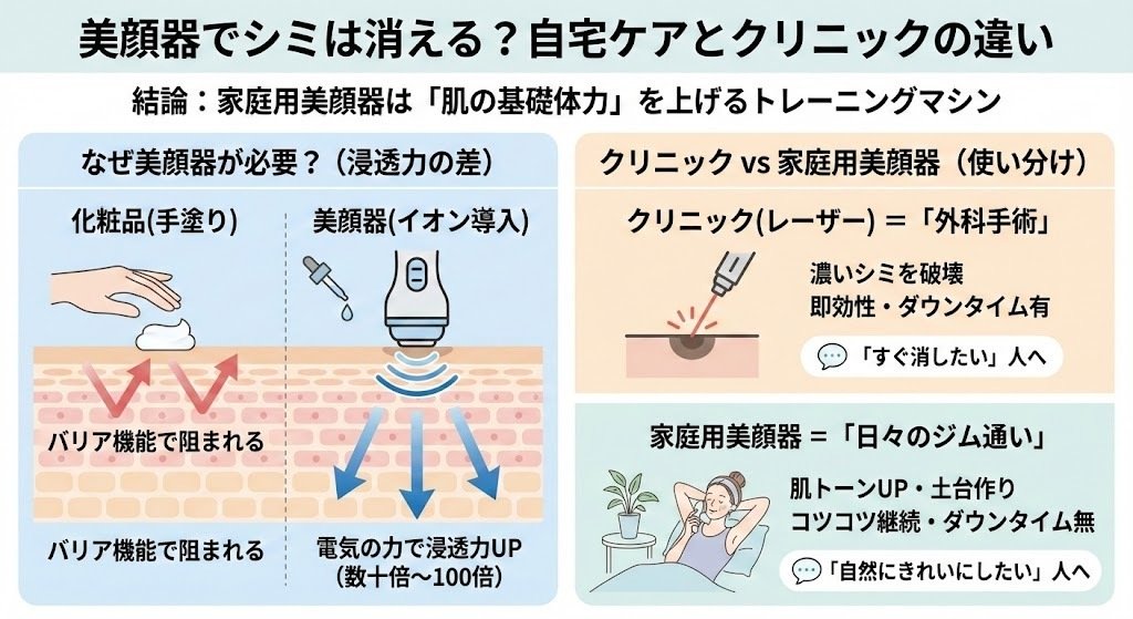 シミに効く美顔器ランキング！おすすめと選び方｜自宅で効果を出すため