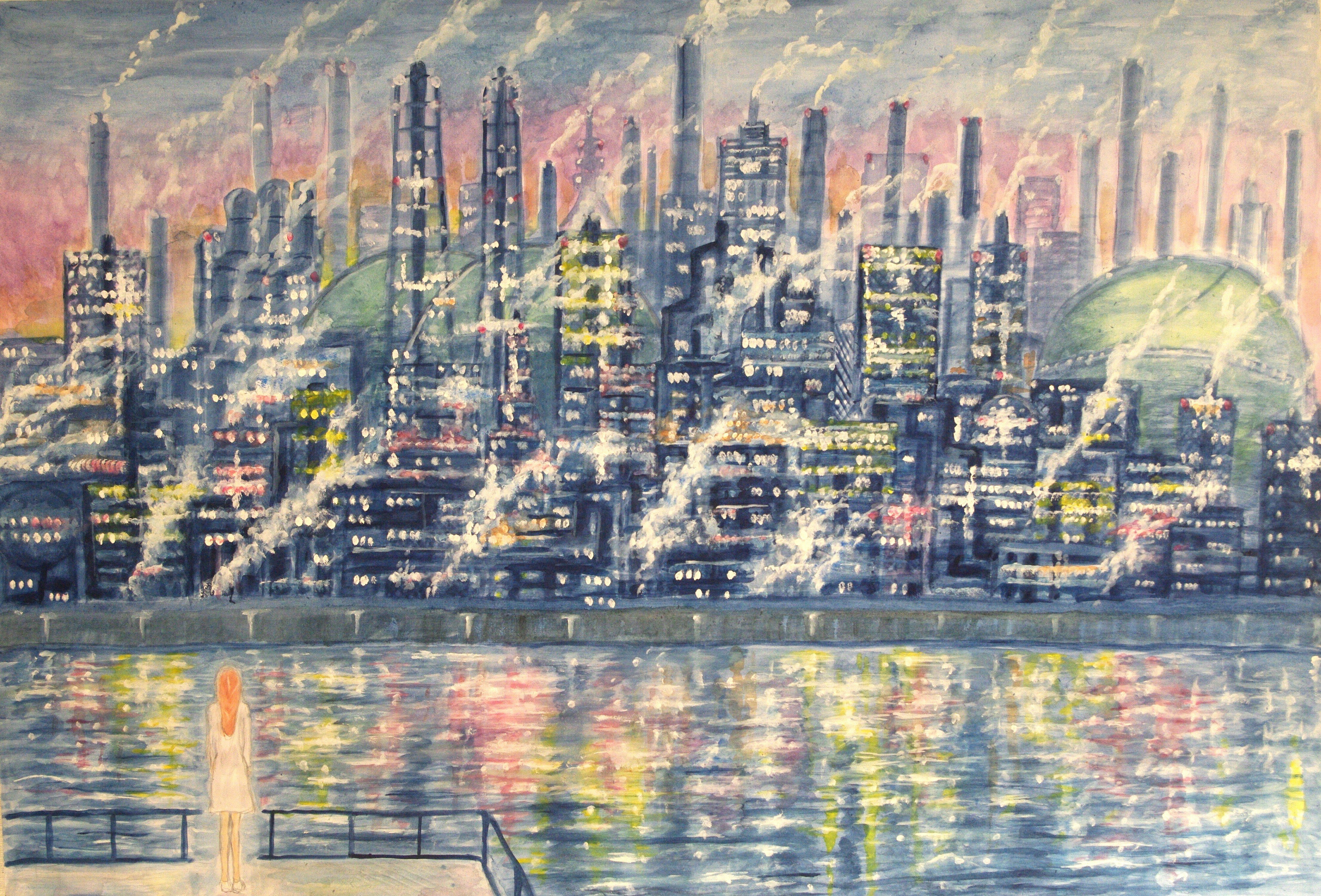 夜のコンビナート 工場夜景2｜マシュー・カサイ