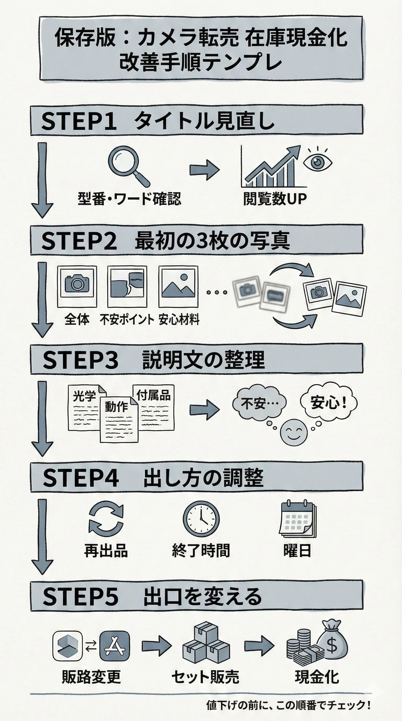 カメラ お値下げ可能 カメラよく分からなくていらなくなったのでうります カメラ転売が売れない時にまず確認する5項目｜在庫を現金化する改善