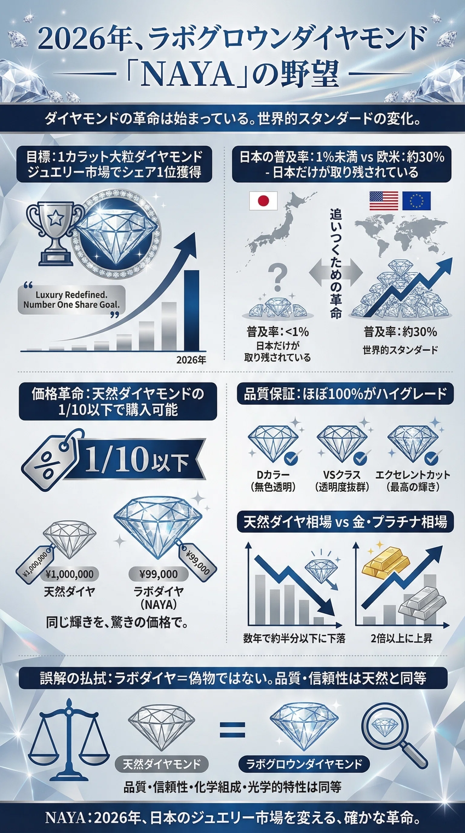 Dna ダイヤモンドトップ　新品未開封3点 2026年、ラボグロウンダイヤモンド「NAYA」の野望｜nayadia ラボダイヤ