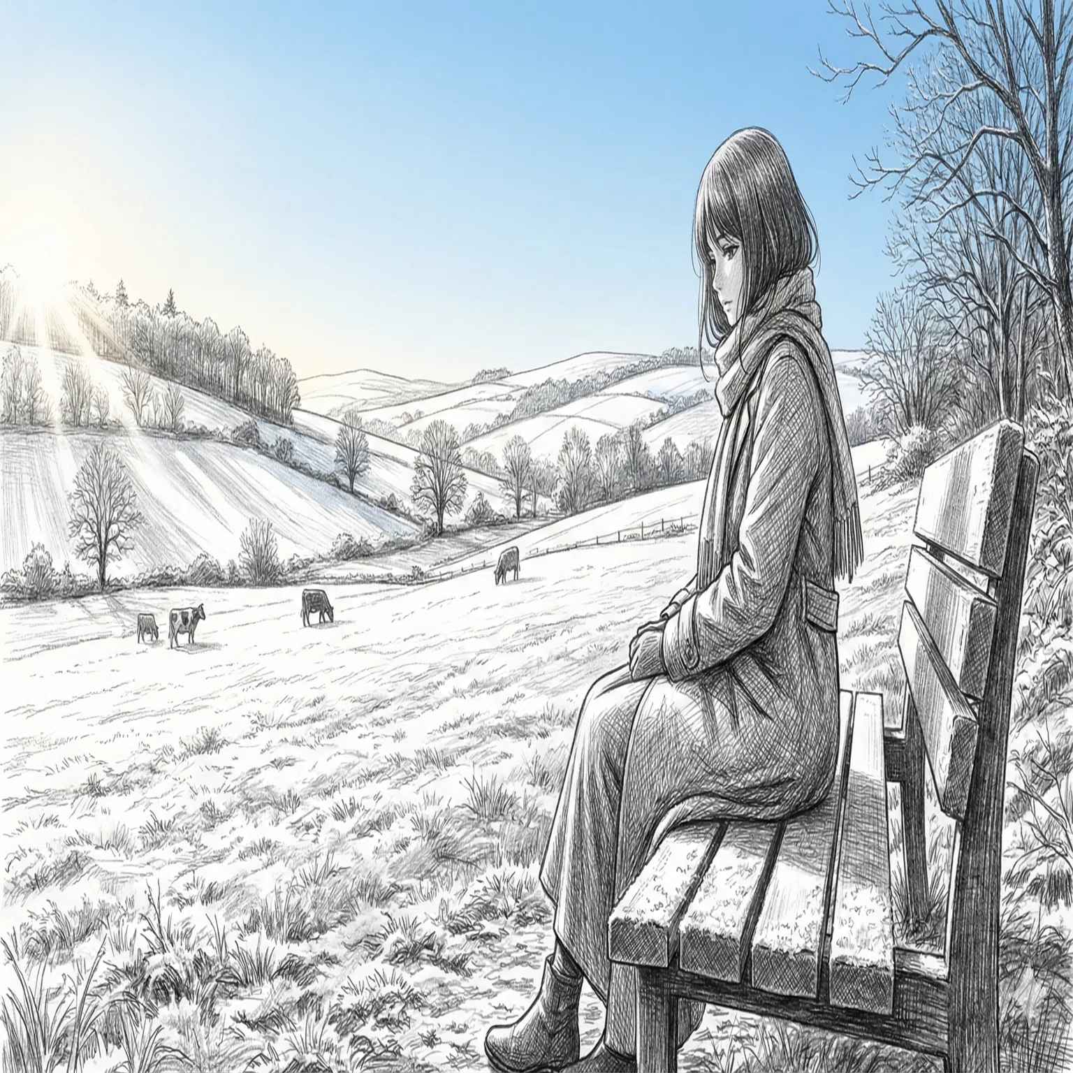 AI シオンの画像生成入門】#83「 鉛筆スケッチ 」手描きの質感が