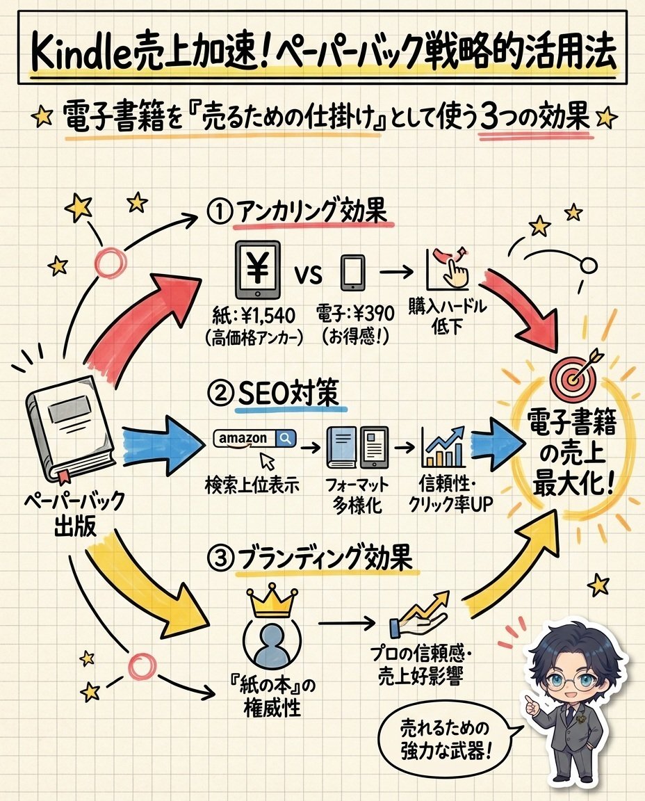 電子書籍 を爆売れさせる「紙の本」の魔術的活用法──心理学とアルゴリズムで攻略するKindle出版ペーパーバック戦略｜けいすけ｜ご縁を作るKindle出版ブランディングコーチ