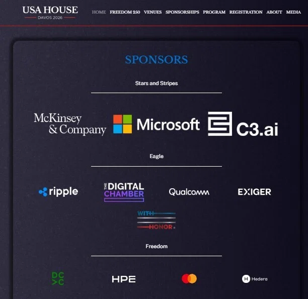 Hedera Joins as Official Sponsor of USA House at the World Economic Forum  in DavosHederaKimchi