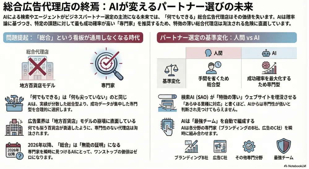 AIエージェント時代、中堅広告代理店の生存戦略と「脱・何でも屋」宣言|meaning_designer