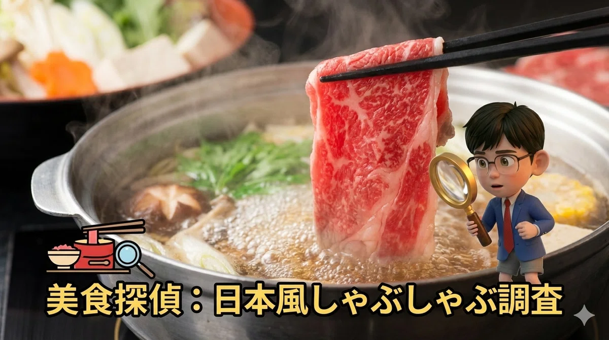 CHEWING BROTHER Food Detective! Investigating the authentic Japanese Shabu Shabu style. 名探偵が認定！本格的な日式しゃぶしゃぶの美味しさを調査。美食偵探認證的日式涮涮鍋體驗。