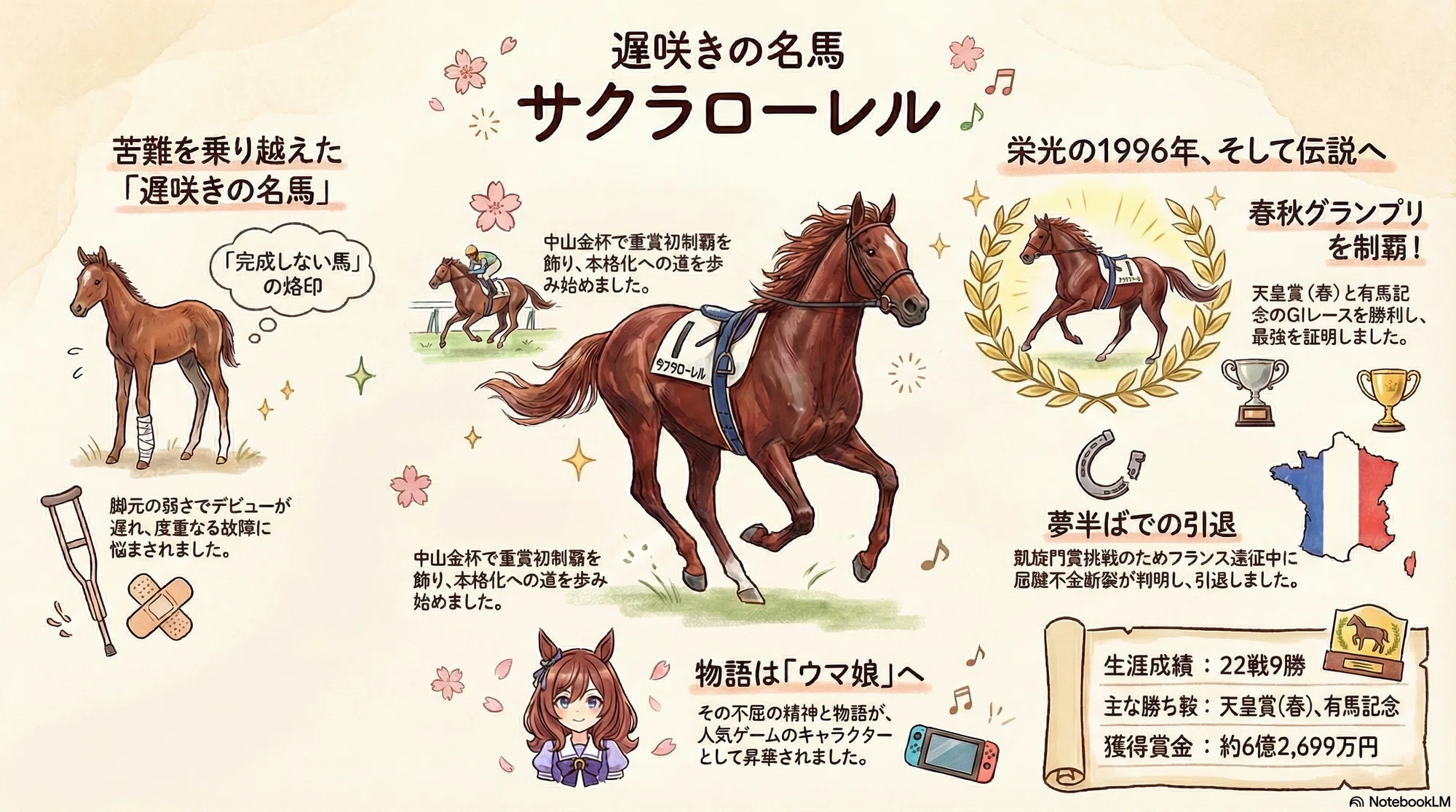 サクラローレル -遅咲きの名馬、有馬を制す-|ハサミおじさん サクラローレル -遅咲きの名馬、有馬を制す-|ハサミおじさん