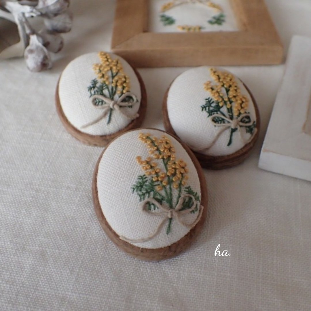 ミモザのヘアゴム｜あさだじゅんこ(ハコベノハコ)