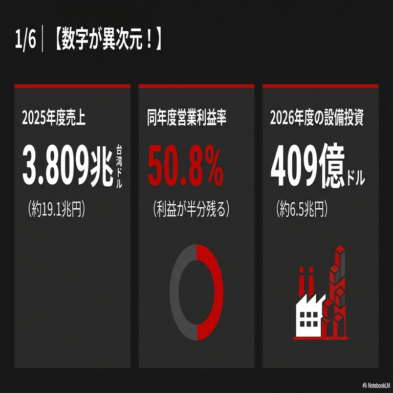 AI時代の覇者TSMC。最強半導体メーカーの“異次元決算と投資”が、あなたのスマホ代を左右する｜こーへい｜半導体をやさしく解説