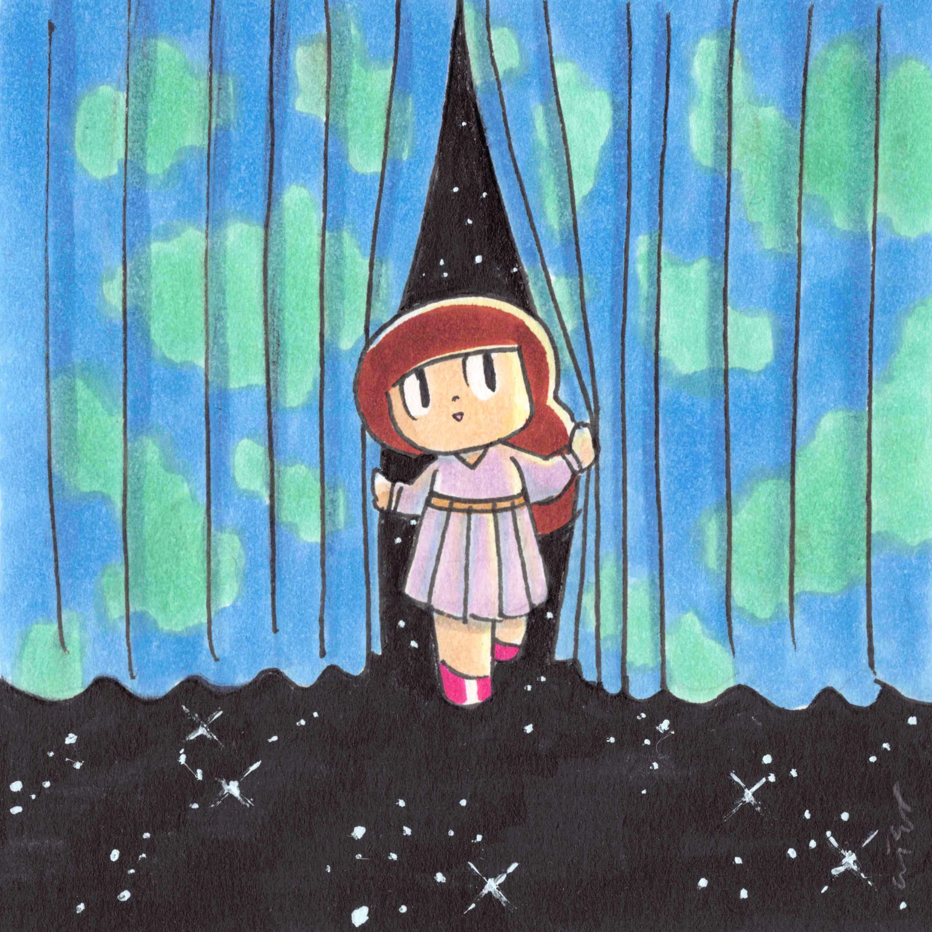 【タムくん/ウィスィット・ポンニミットさんの油絵：“School Girl”】 タムくん/ウィスィット・ポンニミットさんの油絵：“School Girl