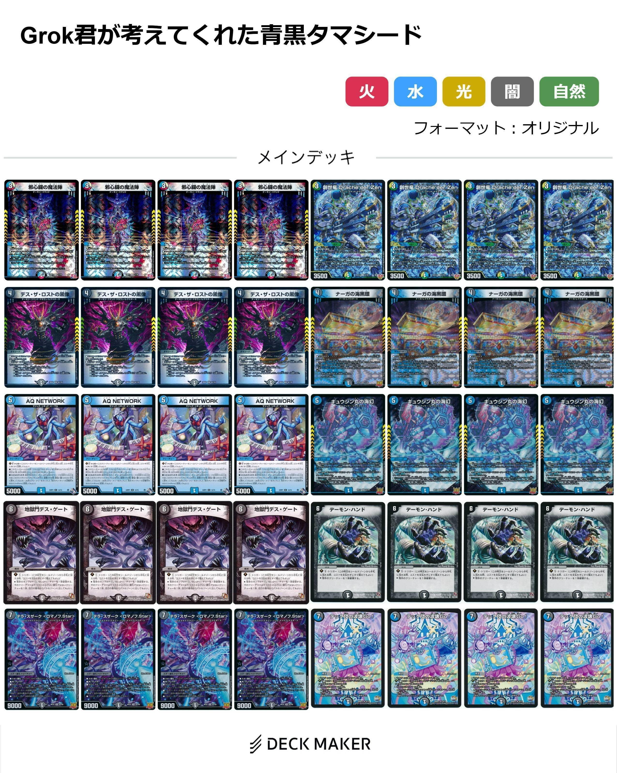 デッキ紹介？】Grok君の挑戦！AIはデュエマのデッキ組めるかな？｜Fink