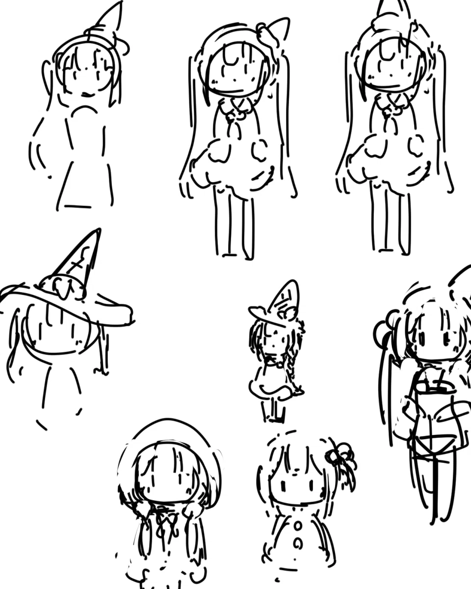 イラスト制作】キャラデザして立ち絵を描くよ 〜ボツ絵のその先へ