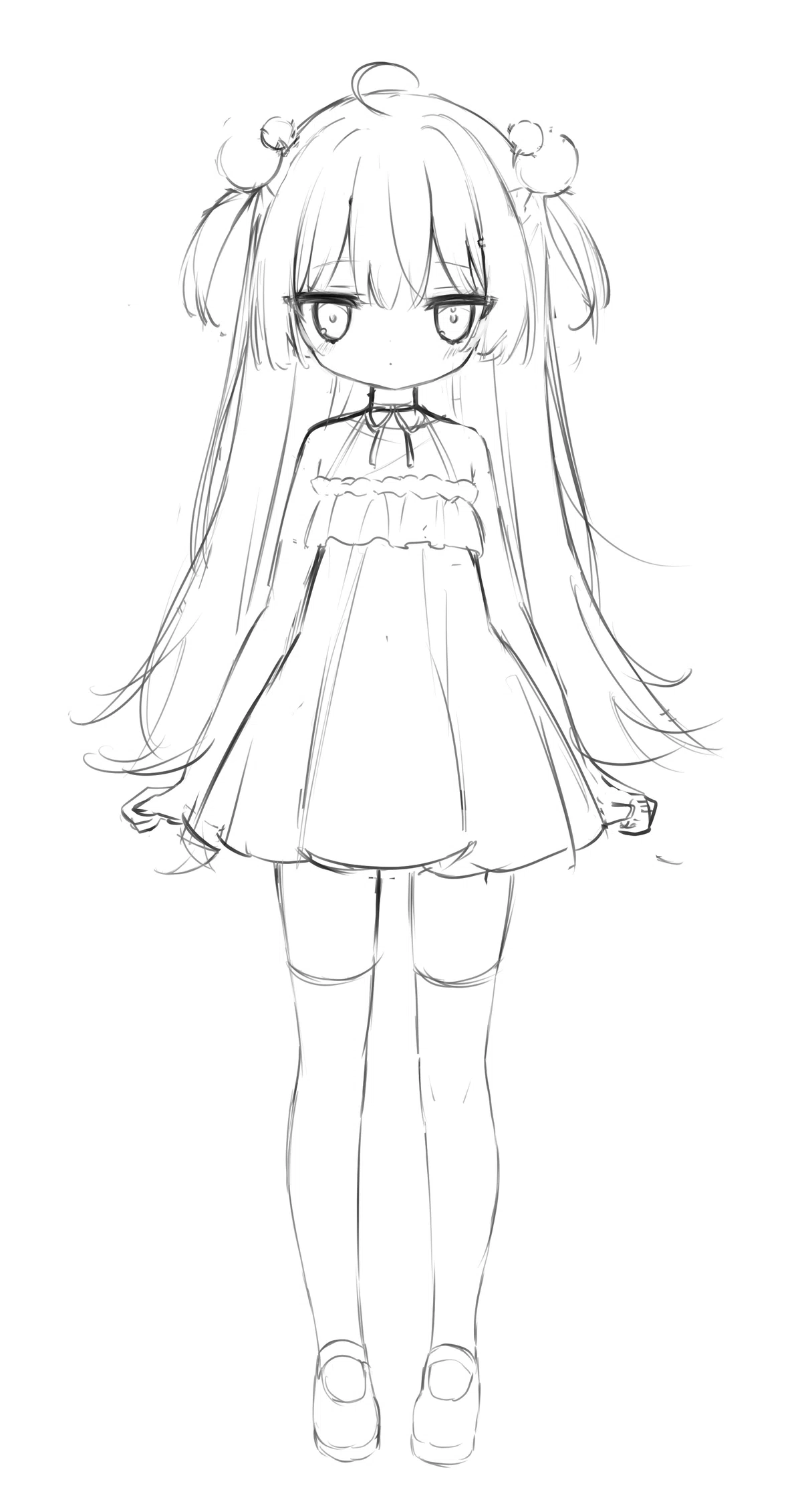 イラスト制作】キャラデザして立ち絵を描くよ 〜ボツ絵のその先へ
